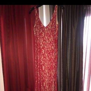 BCBG Red multilayered dress